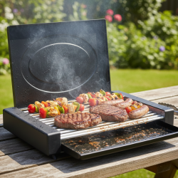 Електрическа скара с капак Oliver Voltz OV51015QC – 1800W мощност за бързо, чисто и равномерно готвене у дома