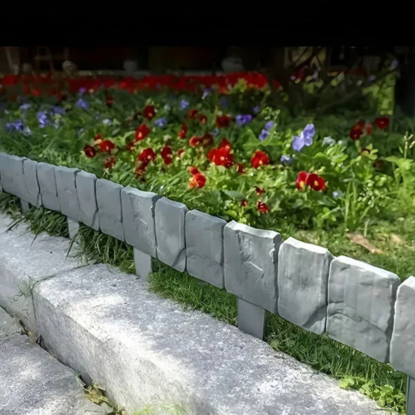 Каменна градинска ограда с визия на естествен камък – комплект 10 броя 1
