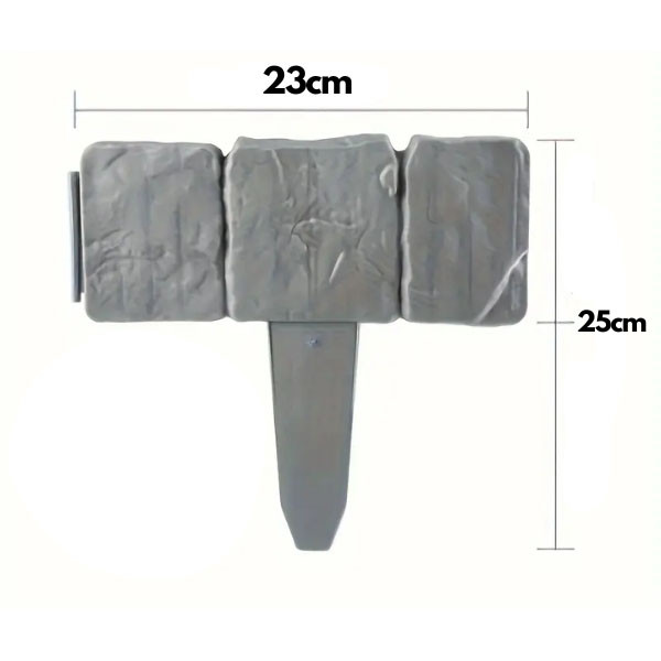 Каменна градинска ограда с визия на естествен камък – комплект 10 броя