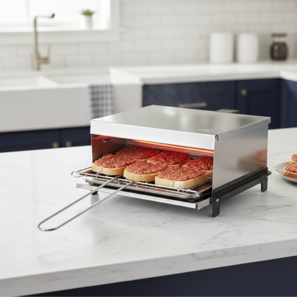 Бездимна електрическа скара Voltz OV51015P – 1200W мощност, незалепващо покритие и удобно готвене у дома 1