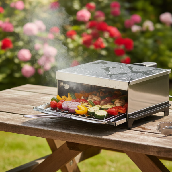 Бездимна електрическа скара Voltz OV51015P – 1200W мощност, незалепващо покритие и удобно готвене у дома 5