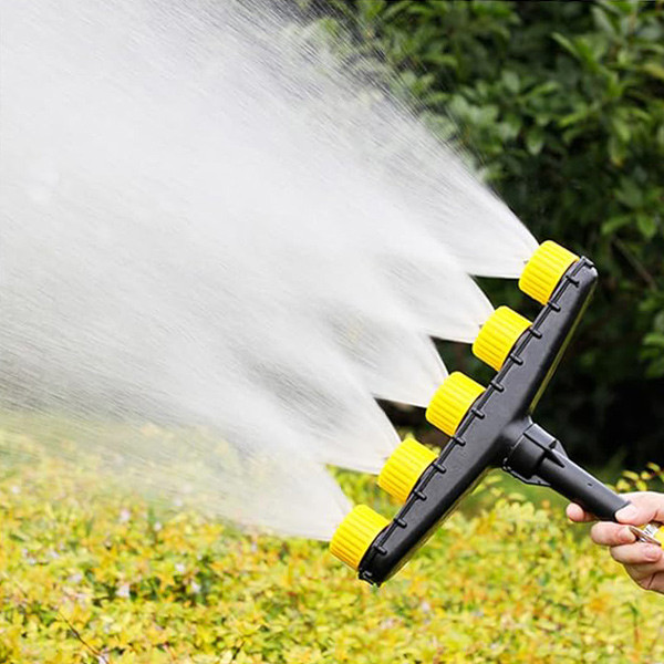 Разпръсквач за маркуч с 5 дюзи – равномерно поливане и универсално почистване