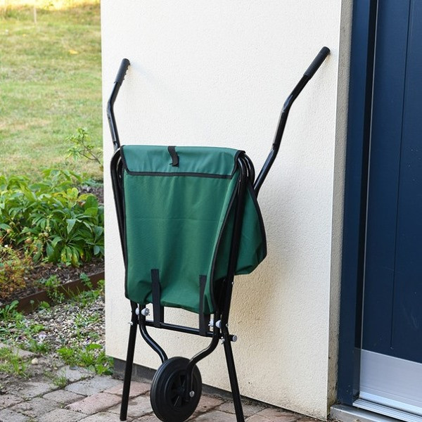 Сгъваема градинска количка с голям капацитет – лека, здрава и компактна за съхранение