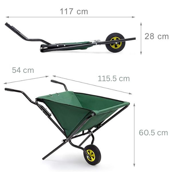 Сгъваема градинска количка с голям капацитет – лека, здрава и компактна за съхранение 10