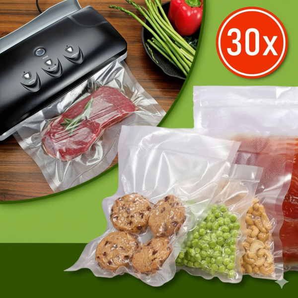Вакуумни пликове за запечатване на храни – комплект 30 броя в 3 размера