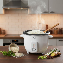 Компактен електрически оризовар 0.6 л с функция готвене и поддържане на топло