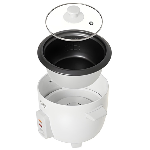 Компактен електрически оризовар 0.6 л с функция готвене и поддържане на топло 6