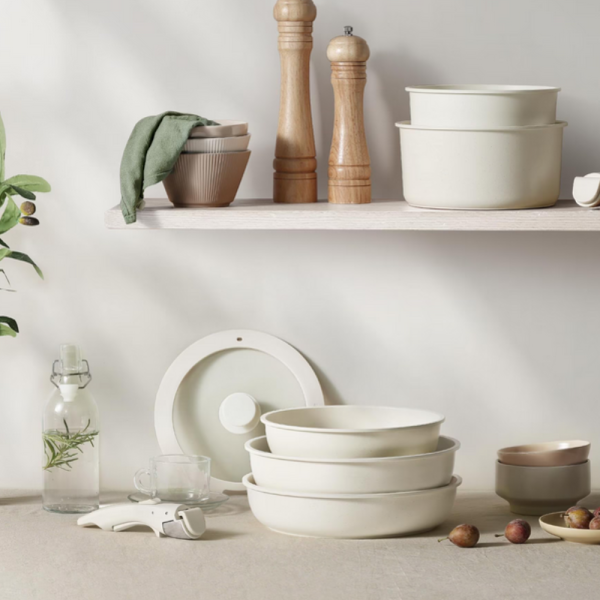 Комплект съдове Goldmann GM-1005 – 5 части с подвижна дръжка, мраморно покритие и индукция 1