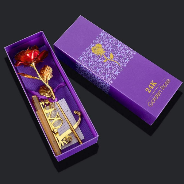 Преспапие Love и златна роза