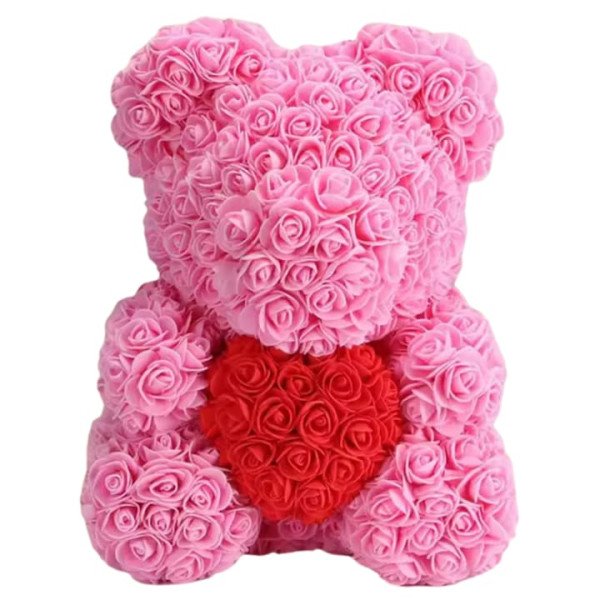 Мече от рози с подаръчна кутия в различни цветове