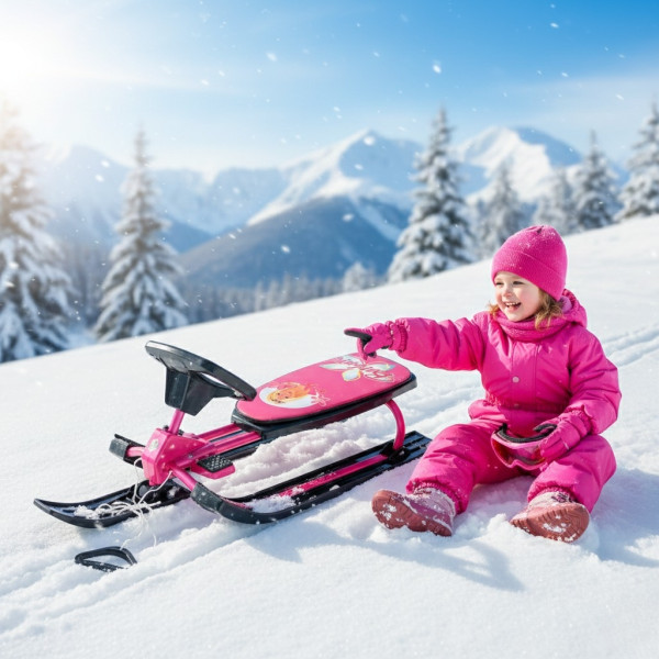 Зимна шейна с кормило, предни и задни ски и метална спирачка Mustang XN2B