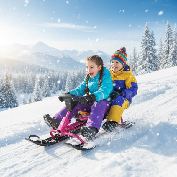 Зимна шейна с кормило, предни и задни ски и метална спирачка Mustang XN2B