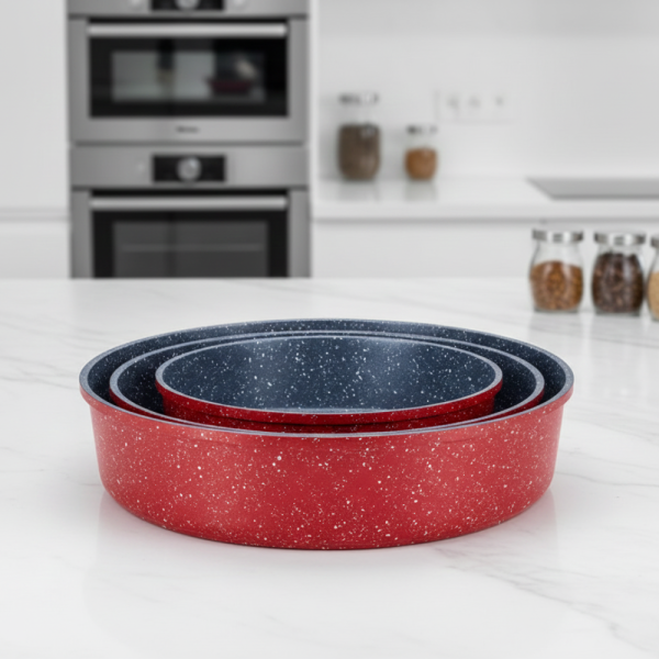 Кръгла тава за печене Oliver Voltz OV54322B28/30/32 см – керамично-мраморно покритие