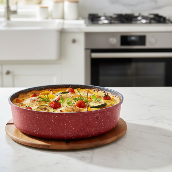 Кръгла тава за печене Oliver Voltz OV54322B28/30/32 см – керамично-мраморно покритие 1