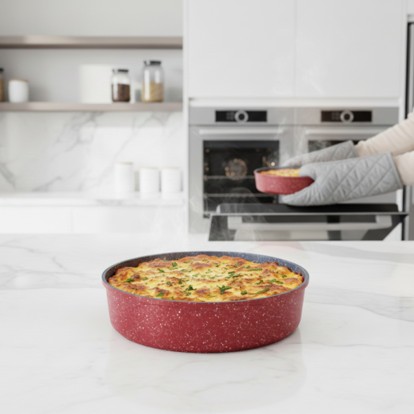 Кръгла тава за печене Oliver Voltz OV54322B28/30/32 см – керамично-мраморно покритие