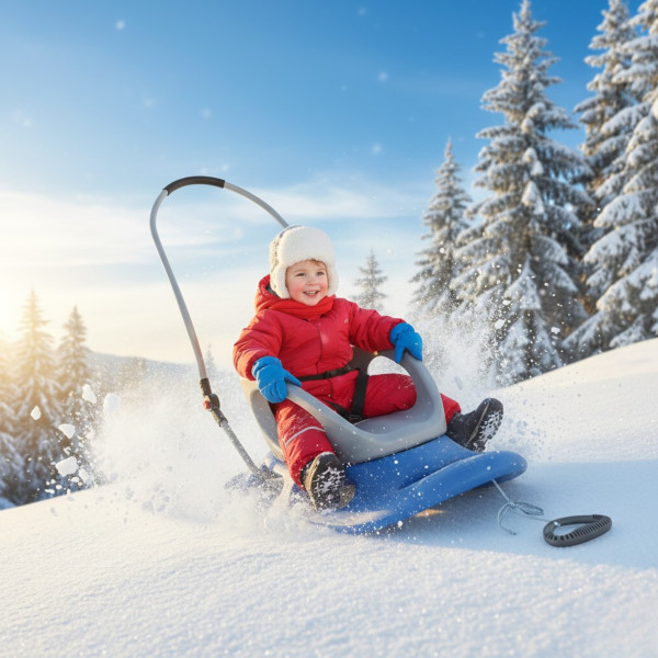 Мултифункционална детска шейна с функция родителски контрол Snow Scooter