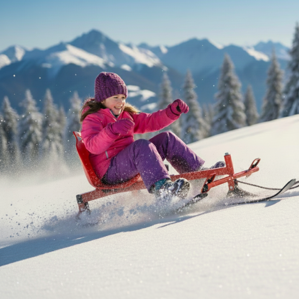 Разглобяема снежна шейна със ски и щеки, въже за теглене - XN12 3