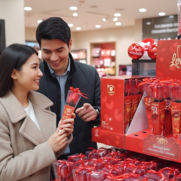 Романтичен букет с червени рози и декоративна лента – перфектен подарък за всека специален повод