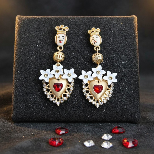 Ретро стил обеци с Бароков крал А35 2