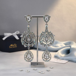 Масивни обеци с кристали А38