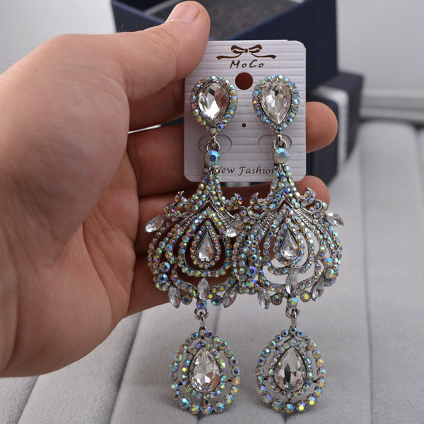 Масивни обеци с кристали А38 3