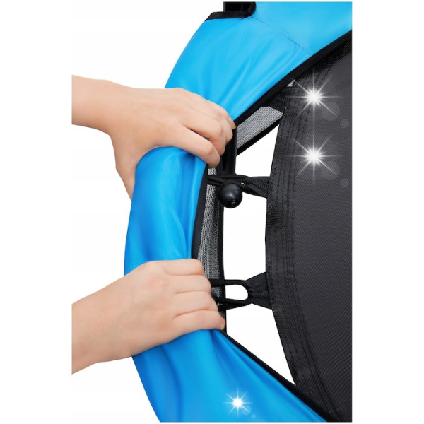 Мини батут с мрежа за безопасност – Компактен и забавен избор за деца