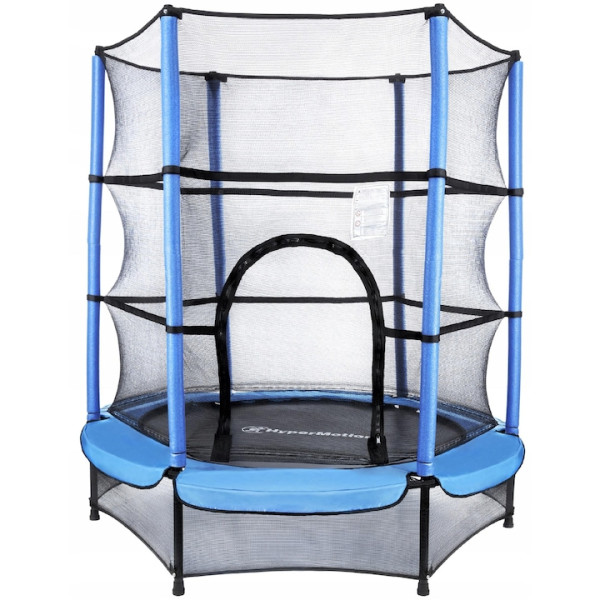 Мини батут с мрежа за безопасност – Компактен и забавен избор за деца