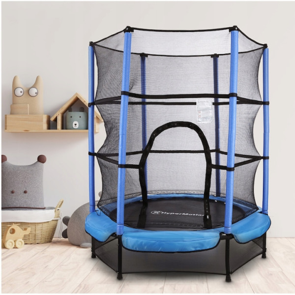 Мини батут с мрежа за безопасност – Компактен и забавен избор за деца 12
