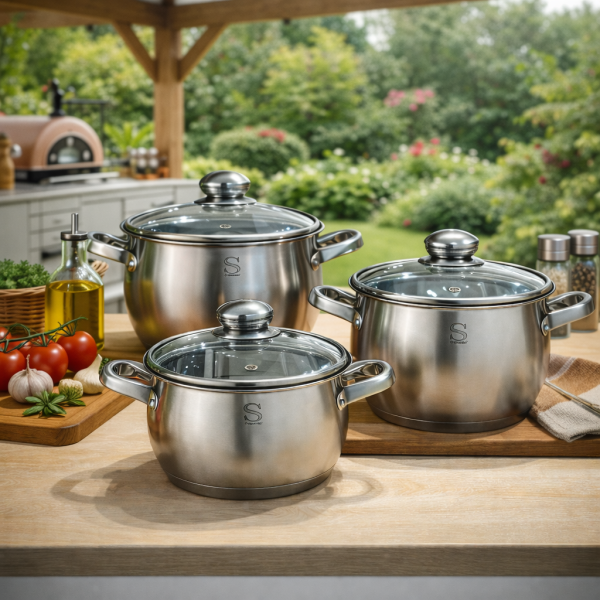 Комплект тенджери Swissgold EMMIE (SG-18099) – 3 броя с 5-слойно капсуловано дъно 1