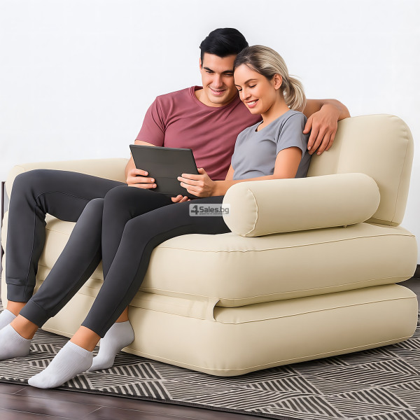 Двоен надуваем матрак с разтегателен диван за спане на плажа