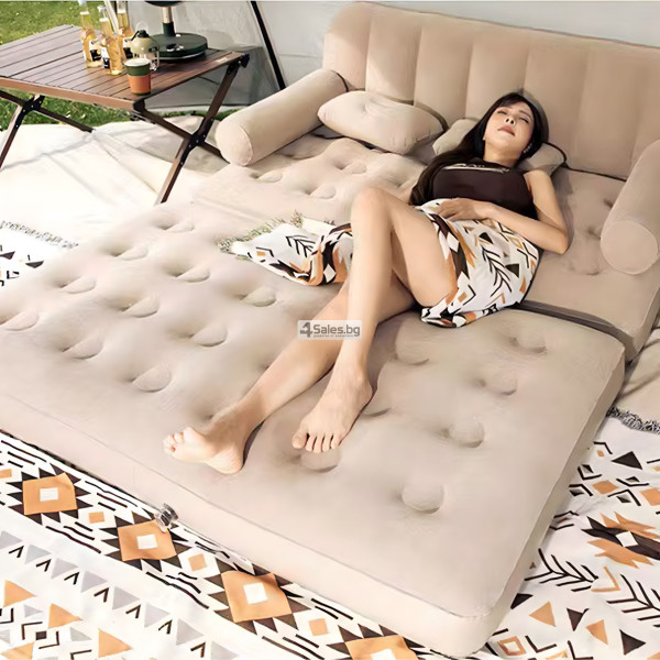 Двоен надуваем матрак с разтегателен диван за спане на плажа 8