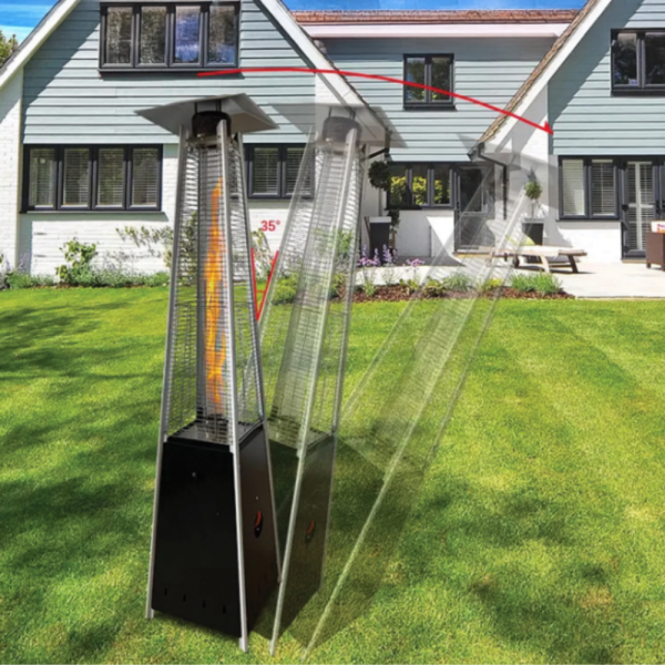 Газова Пирамида - отоплител 13 kW, 227 см – външен газов отоплител с калъф и защити