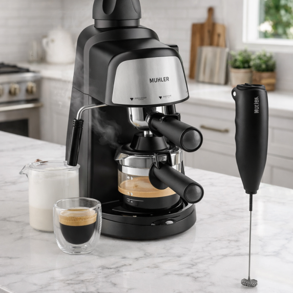 Еспресо машина Muhler MCM-33 (3,5 bar) + подарък ръчен фрапе миксер Muhler FMX-1220B