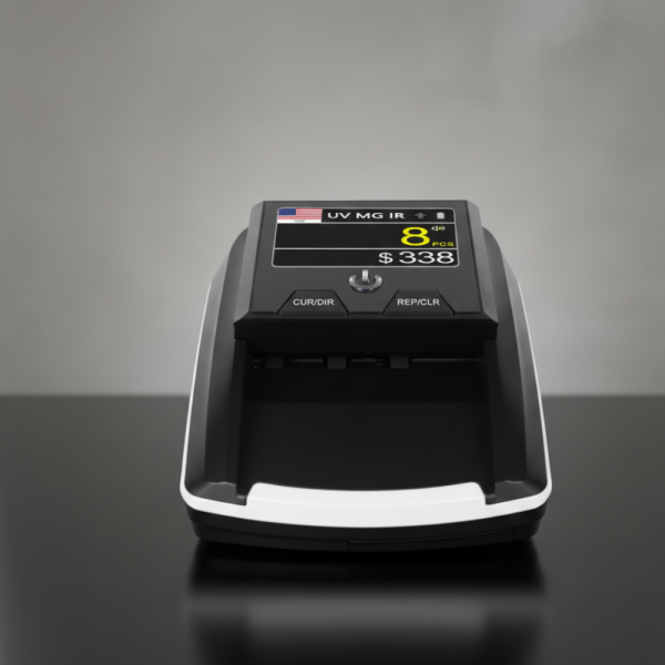 Автоматичен детектор за банкноти AL-136T – UV / MG / IR проверка с вградена акумулаторна батерия