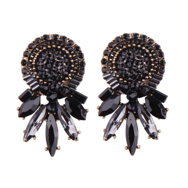 Стилни дамски обеци с кристали в три различни цвята А61