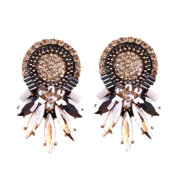 Стилни дамски обеци с кристали в три различни цвята А61 6