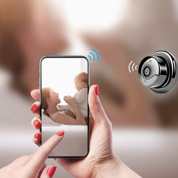 Мини HD камера V380 - Wi-Fi, IR нощно виждане и запис до 64G 4