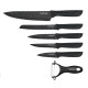 Комплект кухненски ножове Cheffinger – 6 части с мраморно покритие и магнитна кутия 12