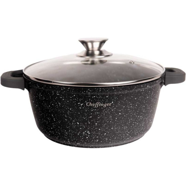 Комплект мраморни тенджери 6 части Cheffinger + ПОДАРЪК Ножове Cheffinger (6 части)