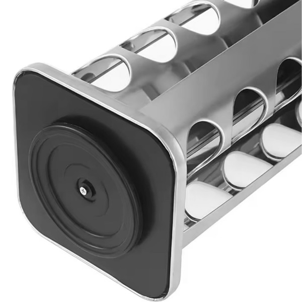 Въртящ се органайзер за подправки Cheffinger  - С 16 бурканчета от неръждаема стомана 6