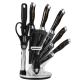 Комплект ножове Cheffinger – 9 части с мраморно покритие, стойка, точило и белачка 8