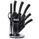 Комплект ножове Cheffinger – 9 части с мраморно покритие, стойка, точило и белачка 13