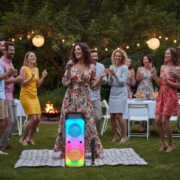 Караоке тонколона – 40W, Bluetooth, с микрофон и дистанционно управление 3