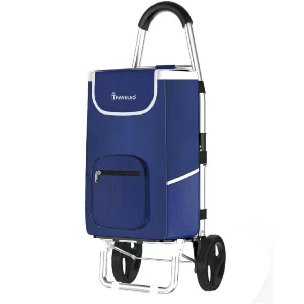 Сгъваема пазарска количка 56 литра – лека, водоустойчива и стабилна с алуминиева конструкция