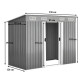 Метална градинска къща за инструменти с вентилация и заключване - 238 × 126 × 181 см 4