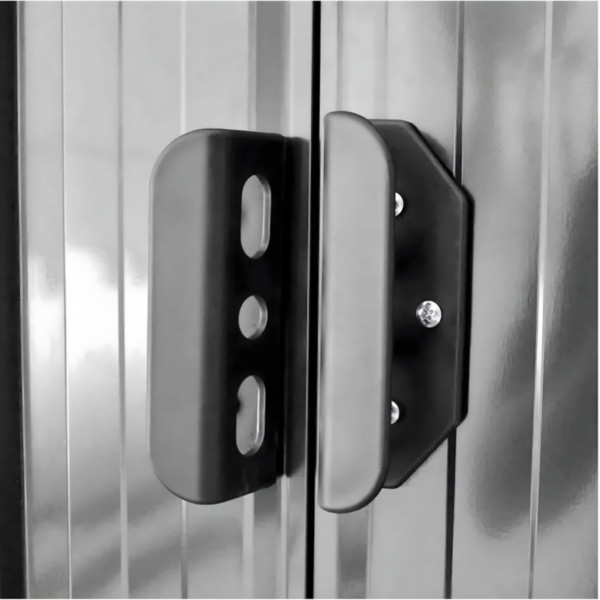 Метална градинска къща за инструменти с вентилация и заключване - 238 × 126 × 181 см