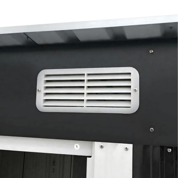 Метална градинска къща за инструменти с вентилация и заключване - 238 × 126 × 181 см 11