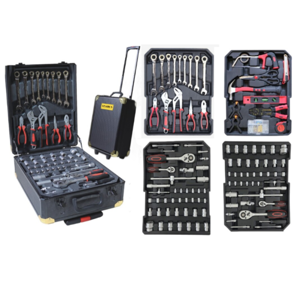 Куфар с инструменти CF-ST599RG – 599 части, професионален алуминиев тролей комплект ST-599RG