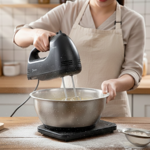 Ръчен миксер Cheffinger – 250W мощност, 7 скорости и 4 бъркалки за бързо и удобно готвене