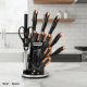 Комплект ножове Cheffinger – 9 части с мраморно покритие, стойка, точило и белачка 17
